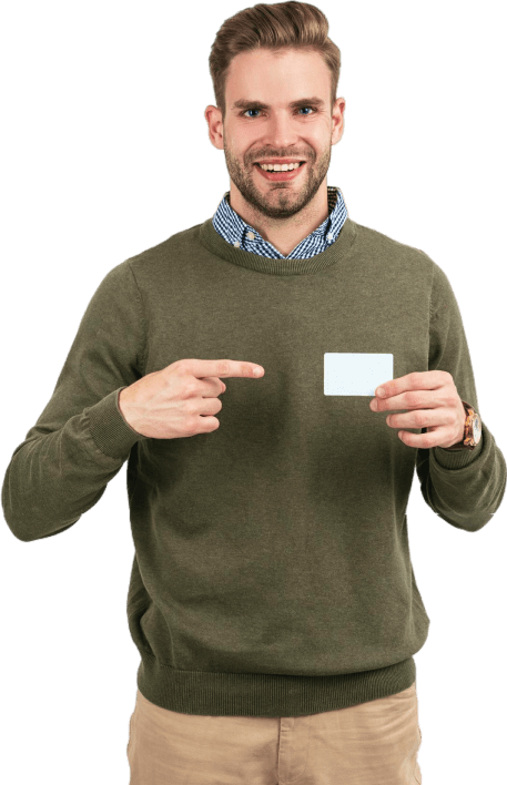 Person using Moonworld digital finance services